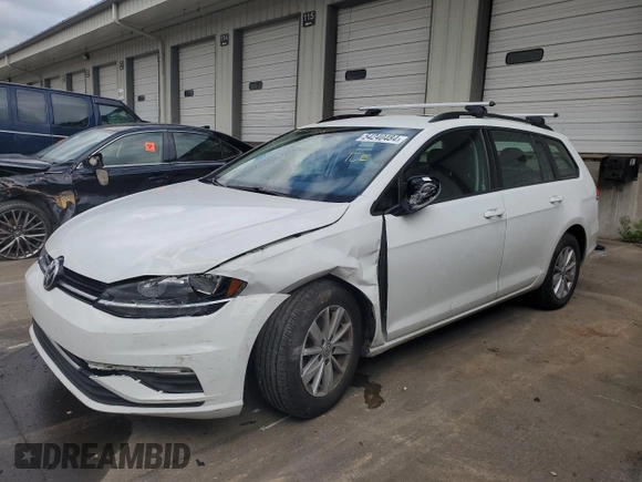 2018 Volkswagen Golf SportWagen S with VIN 3VWD17AUXJM755273, listed as a Copart auction lot 54240484 with 24,596 mi miles and Salvage Title. Bid and sale history available at carsss.com. Image 1.