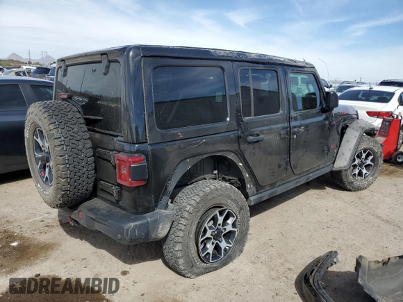 2020 Jeep Wrangler Unlimited Rubicon with VIN 1C4HJXFN8LW126037, listed as a Copart auction lot 50421535 with 52,275 mi miles and Salvage title. Bid and sale history available at DreamBid. Image 3.