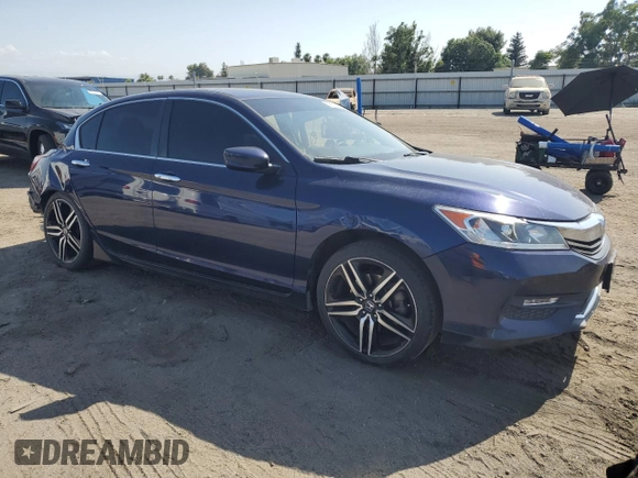 2016 Honda Accord Sport with VIN 1HGCR2F53GA079414, listed as a Copart auction lot 59624095 with 106,583 mi miles and Salvage title. Bid and sale history available at DreamBid. Image 4.