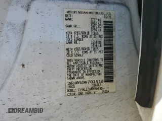2021 Nissan Frontier SV z VIN 1N6ED0EA1MN701518, wystawiony jako Copart lot #45880645 z przebiegiem 81 011 mil mil oraz Szkoda całkowita • Salvage title. Historia ofert i sprzedaży dostępna na DreamBid. Obrazek 12.