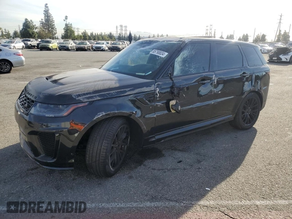 2018 Land Rover Range Rover Sport SVR with VIN SALWZ2SE8JA184175, listed as a Copart auction lot 85798834 with 39,755 mi miles and Salvage Title. Bid and sale history available at carsss.com. Image 1.