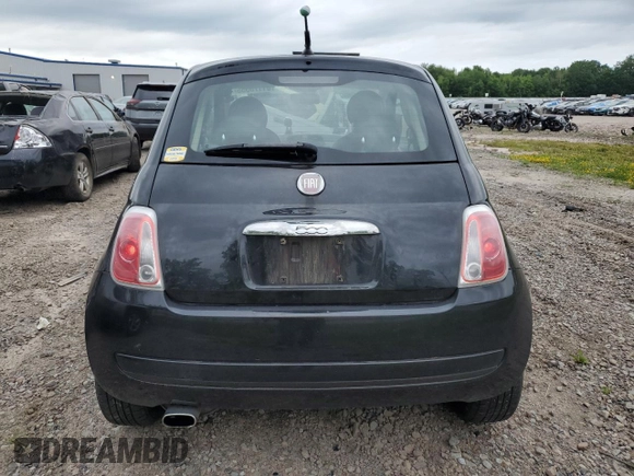 2012 FIAT 500 Pop with VIN 3C3CFFAR5CT382498, listed as a Copart auction lot 61175555 with 154,669 mi miles and Salvage title. Bid and sale history available at DreamBid. Image 6.