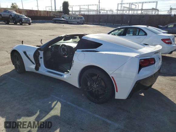 2016 Chevrolet Corvette 1LT with VIN 1G1YB2D7XG5121916, listed as a Copart auction lot 46175055 with 57,624 mi miles and Salvage Title. Bid and sale history available at carsss.com. Image 2.