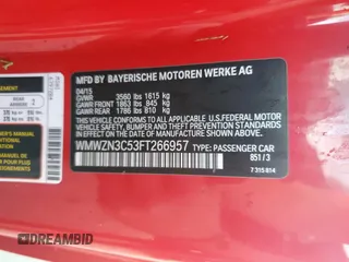 2015 MINI Convertible с VIN WMWZN3C53FT266957, выставлен на аукционе Copart как лот 74564094 с пробегом Не указан миль и На запчасти • Non repairable. История ставок и продаж доступна на DreamBid. Изображение 13.