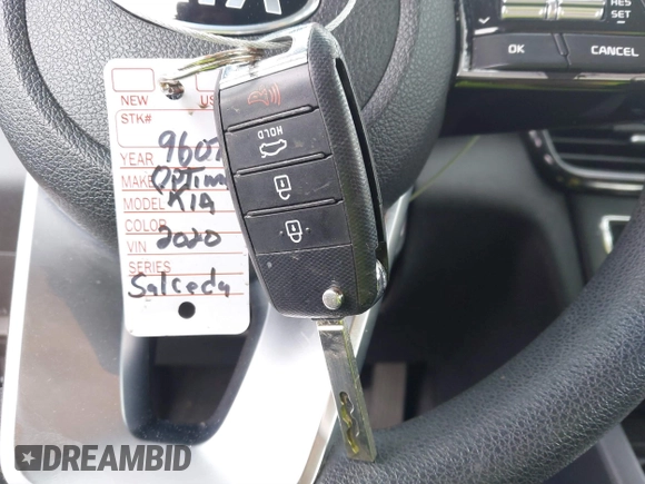 2020 Kia Optima LX with VIN 5XXGT4L37LG393078, listed as a IAAI auction lot 41444622 with 51,335 mi miles and . Bid and sale history available at DreamBid. Image 11.