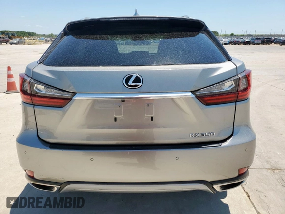 2021 Lexus RX 350 with VIN 2T2HZMAA4MC211118, listed as a Copart auction lot 58405465 with 44,956 mi miles and Salvage title. Bid and sale history available at DreamBid. Image 6.