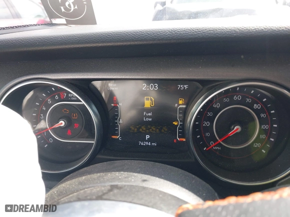 2022 Jeep Gladiator Mojave with VIN 1C6JJTEG5NL125968, listed as a IAAI auction lot 41654201 with 76,294 mi miles. Bid and sale history available at carsss.com. Image 7.