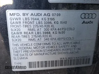 2010 Audi Q7 Premium Plus with VIN WA1LMAFE4AD000677, listed as a Copart auction lot 49079035 with 144,637 mi miles and Non repairable. Bid and sale history available at DreamBid. Image 13.