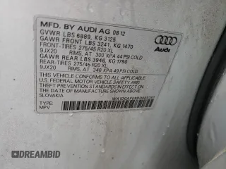 2013 Audi Q7 3.0T S line Prestige with VIN WA1DGAFE9DD003767, listed as a Copart auction lot 51117175 with 158,723 mi miles and Salvage Title. Bid and sale history available at carsss.com. Image 13.