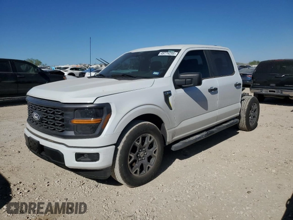 2024 Ford F-150 STX with VIN 1FTEW2KP7RKE59053, listed as a Copart auction lot 49774255 with 3,804 mi miles and Salvage Title. Bid and sale history available at carsss.com. Image 1.