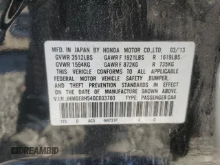 2013 Honda Fit Sport with VIN JHMGE8H54DC033780, listed as a Copart auction lot 79557204 with 67,384 mi miles and Clean Title. Bid and sale history available at carsss.com. Image 12.