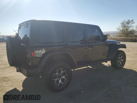 2022 Jeep Wrangler Unlimited Rubicon with VIN 1C4JJXFM6NW175930, listed as a Copart auction lot 80345034 with 27,265 mi miles and Salvage title. Bid and sale history available at DreamBid. Image 3.