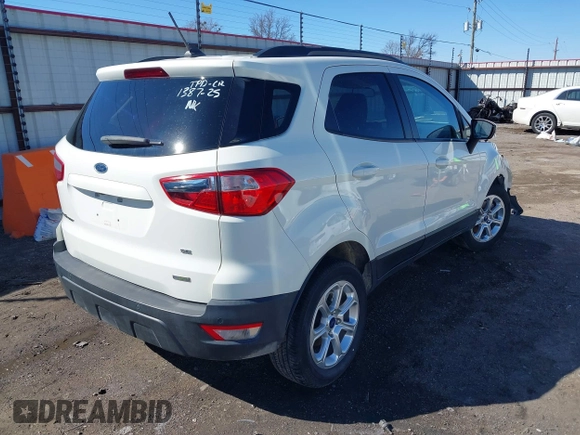 2020 Ford EcoSport SE with VIN MAJ3S2GE0LC322232, listed as a IAAI auction lot 41727787 with 37,163 mi miles. Bid and sale history available at carsss.com. Image 4.