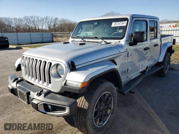 2023 Jeep Gladiator Overland z VIN 1C6HJTFG7PL531752, wystawiony jako Copart lot #52605025 z przebiegiem 55 483 mil mil oraz Czysty tytuł • Clean title. Historia ofert i sprzedaży dostępna na DreamBid. Obrazek 1.