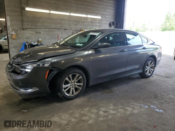 2015 Chrysler 200 Limited with VIN 1C3CCCAB0FN681282, listed as a Copart auction lot 59132615 with 90,577 mi miles and Salvage title. Bid and sale history available at DreamBid. Image 1.