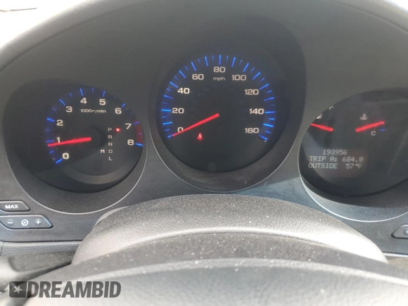 2005 Acura TL with VIN 19UUA66275A003541, listed as a Copart auction lot 52414075 with 193,956 mi miles and Salvage Title. Bid and sale history available at carsss.com. Image 9.