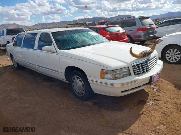 1998 Cadillac Deville Professional Limousine with VIN 1GEEH90Y7WU550717, listed as a IAAI auction lot 41581481 with NaN miles. Bid and sale history available at carsss.com. Image 1.