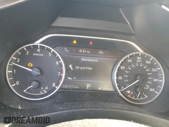 2017 Nissan Murano S with VIN 5N1AZ2MG8HN187382, listed as a Copart auction lot 55099445 with 155,727 mi miles and Salvage Title. Bid and sale history available at carsss.com. Image 9.