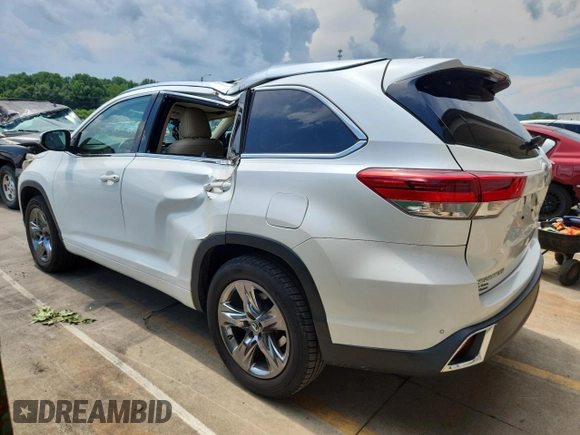 2017 Toyota Highlander Limited with VIN 5TDYZRFH1HS227670, listed as a Copart auction lot 62749185 with 90,602 mi miles and Salvage title. Bid and sale history available at DreamBid. Image 2.
