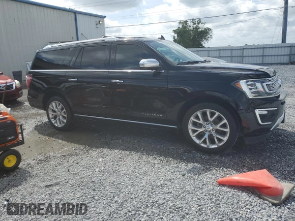 2019 Ford Expedition Max Platinum z VIN 1FMJK1LT9KEA87814, wystawiony jako Copart lot #50889215 z przebiegiem 86 584 mil mil oraz Szkoda całkowita • Salvage title. Historia ofert i sprzedaży dostępna na DreamBid. Obrazek 4.