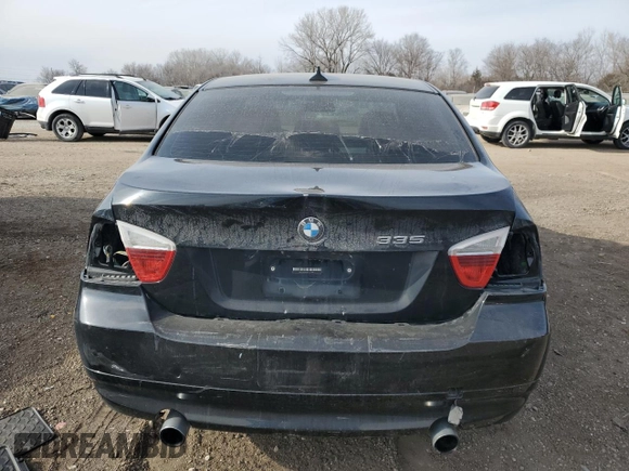 2007 BMW 3 Series 335xi with VIN WBAVD53557A008806, listed as a Copart auction lot 44773525 with 181,583 mi miles and Salvage Title. Bid and sale history available at carsss.com. Image 6.
