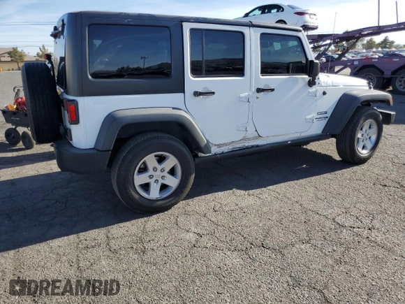 2018 Jeep Wrangler JK Unlimited Sport with VIN 1C4BJWDG1JL834407, listed as a Copart auction lot 84510824 with 69,024 mi miles and Salvage Title. Bid and sale history available at carsss.com. Image 3.