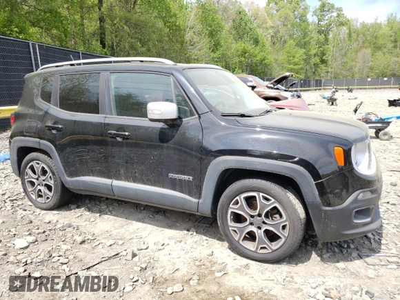 2015 Jeep Renegade Limited with VIN ZACCJADTXFPB46574, listed as a Copart auction lot 54161285 with 99,801 mi miles and Clean Title. Bid and sale history available at DreamBid. Image 4.