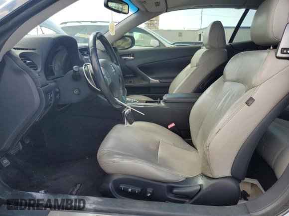 2013 Lexus IS 250 C with VIN JTHFF2C25D2527638, listed as a Copart auction lot 55654335 with 98,127 mi miles and Salvage title. Bid and sale history available at DreamBid. Image 7.