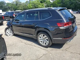 2021 Volkswagen Atlas SEL with VIN 1V2ER2CA5MC542810, listed as a Copart auction lot 57243245 with 104,505 mi miles and Salvage title. Bid and sale history available at DreamBid. Image 2.