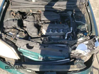 2001 Honda Civic DX with VIN 2HGES16231H525518, listed as a Copart auction lot 80612734 with 185,661 mi miles and Salvage Title. Bid and sale history available at carsss.com. Image 12.
