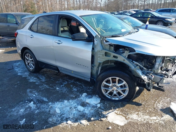 2022 Chevrolet Equinox LS with VIN 3GNAXSEV0NS163450, listed as a IAAI auction lot 41225520 with 99,817 mi miles. Bid and sale history available at carsss.com. Image 1.