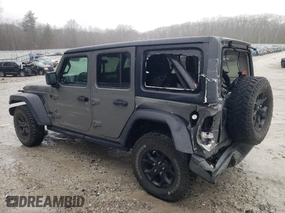 2021 Jeep Wrangler Unlimited Sport S with VIN 1C4HJXDN8MW586934, listed as a Copart auction lot 47842895 with 48,946 mi miles and Salvage Title. Bid and sale history available at carsss.com. Image 2.