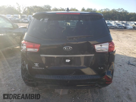 2017 Kia Sedona LX with VIN KNDMB5C15H6306388, listed as a Copart auction lot 84343854 with 106,088 mi miles and Salvage Title. Bid and sale history available at carsss.com. Image 6.