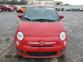 2013 FIAT 500 Sport with VIN 3C3CFFBR5DT599680, listed as a Copart auction lot 50015055 with 62,510 mi miles and Salvage Title. Bid and sale history available at carsss.com. Image 5.