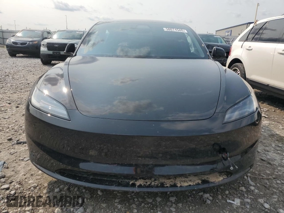 2025 Tesla Model 3 Long Range with VIN 5YJ3E1EBXSF939899, listed as a Copart auction lot 58074545 with Not provided miles and Salvage title. Bid and sale history available at DreamBid. Image 5.