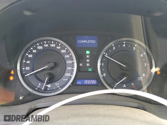 2011 Lexus IS 250 with VIN JTHBF5C29B2100606, listed as a Copart auction lot 52986805 with 193,286 mi miles and Salvage Title. Bid and sale history available at carsss.com. Image 9.