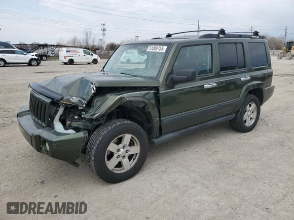 2006 Jeep Commander with VIN 1J8HG48K06C297654, listed as a Copart auction lot 51000155 with 126,235 mi miles and Salvage Title. Bid and sale history available at DreamBid. Image 1.