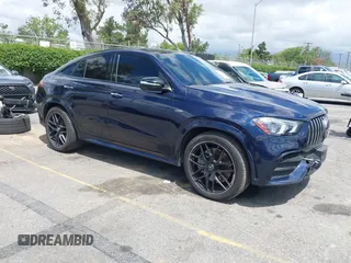 2021 Mercedes-Benz GLE 53 AMG with VIN 4JGFD6BB2MA447215, listed as a IAAI auction lot 42233379 with 71,551 mi miles and . Bid and sale history available at DreamBid. Image 1.