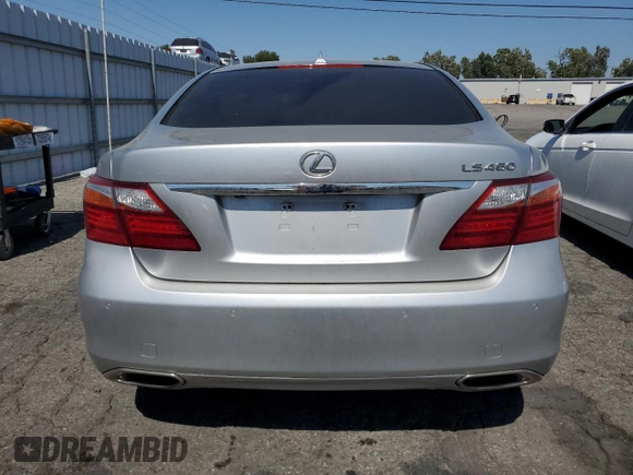 2012 Lexus LS 460 with VIN JTHBL5EFXC5108951, listed as a Copart auction lot 57759625 with 106,835 mi miles and Salvage title. Bid and sale history available at DreamBid. Image 6.