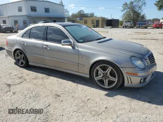 2007 Mercedes-Benz E 63 AMG with VIN WDBUF77X77B038575, listed as a Copart auction lot 76578174 with Not Provided miles and Salvage Title. Bid and sale history available at carsss.com. Image 4.