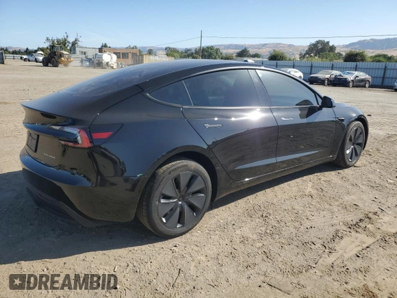 2025 Tesla Model 3 Long Range с VIN 5YJ3E1EB5SF941172, выставлен на аукционе Copart как лот 58968915 с пробегом 2 591 миль миль и Списание • Salvage title. История ставок и продаж доступна на DreamBid. Изображение 3.