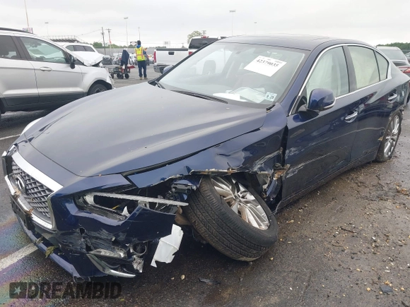 2024 Infiniti Q50 Luxe with VIN JN1EV7BR7RM631669, listed as a IAAI auction lot 42379035 with 9,376 mi miles and . Bid and sale history available at DreamBid. Image 17.
