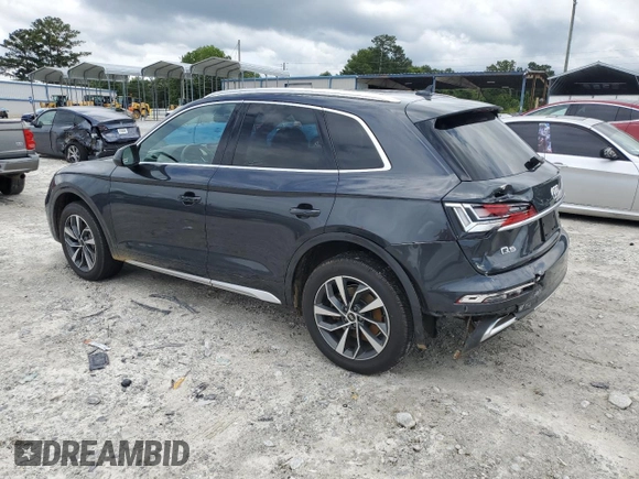 2021 Audi Q5 Premium Plus с VIN WA1BAAFY0M2007561, выставлен на аукционе Copart как лот 58225755 с пробегом 96 186 миль миль и Списание • Salvage title. История ставок и продаж доступна на DreamBid. Изображение 2.