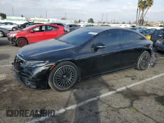 2022 Mercedes-Benz EQS with VIN W1KCG2DB1NA017946, listed as a Copart auction lot 86370434 with 24,655 mi miles and Salvage Title. Bid and sale history available at carsss.com. Image 1.
