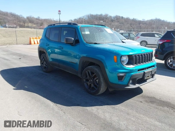 2021 Jeep Renegade Latitude z VIN ZACNJDBB1MPM77865, wystawiony jako IAAI lot #41743614 z przebiegiem 51 223 mil mil oraz . Historia ofert i sprzedaży dostępna na DreamBid. Obrazek 1.