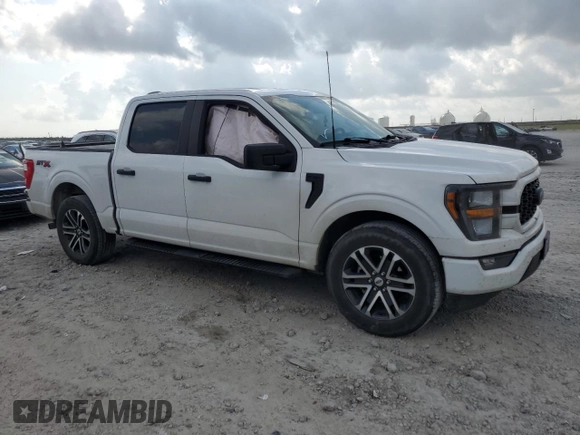 2023 Ford F-150 XL with VIN 1FTEW1CP4PKE60313, listed as a Copart auction lot 57642695 with 47,993 mi miles and Salvage title. Bid and sale history available at DreamBid. Image 4.