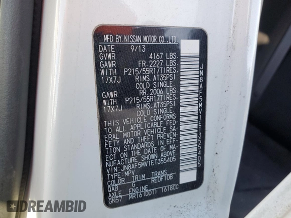 2014 Nissan Juke S with VIN JN8AF5MV1ET355405, listed as a Copart auction lot 41558045 with 70,347 mi miles and Clean Title. Bid and sale history available at carsss.com. Image 13.
