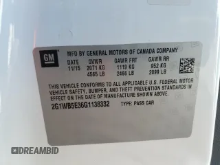 2016 Chevrolet Impala LT with VIN 2G1WB5E36G1138332, listed as a Copart auction lot 81624244 with 192,058 mi miles and Salvage title. Bid and sale history available at DreamBid. Image 12.