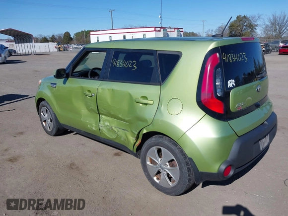 2015 Kia Soul with VIN KNDJN2A22F7816743, listed as a IAAI auction lot 41834023 with 133,522 mi miles. Bid and sale history available at carsss.com. Image 3.