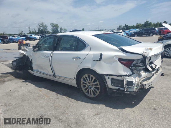2013 Lexus LS 460 with VIN JTHBL5EF7D5113980, listed as a Copart auction lot 58400355 with 74,268 mi miles and Salvage title. Bid and sale history available at DreamBid. Image 2.